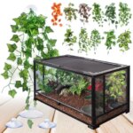 Plant Decoration Reptile Plants With Suction Cup For Reptile Terrarium Amphibian Snake Lizard Climbing Pets Tank Habitat Decor (New)