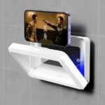 Fixed Universal Waterproof Anti-fog Mobile Phone Case Bathhouses Draining Phone Holder Waterproof Touched Shower Phone (New)