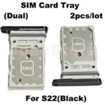 2pcs SIM Card Tray Slot For Samsung Galaxy S22 S22Plus S22Ultra Dual Sim Card Adapter Chip Drawer Holder Replacement Parts (New)