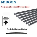 Car Vehicle Insert Rubber strip Wiper Blades (Refill) 8mm Soft 14" 16" 17" 18" 19" 20" 21" 22" 24" 26" 28" 1pcs Accessorie (New)