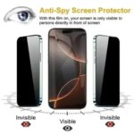 3Pcs Dust Free Installation Privacy Screen Protector IPhone 16 14 11 12 13 15 Pro Max 7 8 Plus Mini X XR 17 Anti-spy Glass (New)