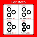 NEW Rear Back Camera Glass Lens With Ahesive For Moto G41 G42 G50 4G G51 5G G52 G53 G54 5G G60 G60S G62 G71 G73 G82 G84 5G G85 (New)