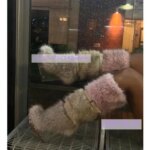 Winter Gradient Furry Transparent Wedge Boots WomenS Sweet Belt Buckle Snow Boots Fashion Trend Punk Runway Knee-High Boots 43 (New)