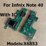 USB Charging Flex Infinix Note 40 Pro 4G USB Charging Dock Board Connector PCB Port Charger Flex Note 40 40s Pro Plus 5G (New)