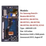 AMOLED Note 10 Plus Screen For Samsung Note10+ N975F Lcd Display Touch Screen with Frame Support S Pen Fingerprints (New)