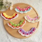 2pcs New Handmade Pet Birthday Hat Photo Decoration Knitted Pet Party Dress Up Dog Neck Set (New)