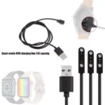 2 Pins 4 Pins Smartwatch Dock Charger Adapter USB Charging Cable Cord Adult Kids Smart Watch Power Charge Wire Accessories (New)