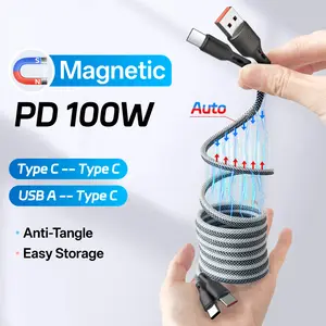 S8e0139932c2b4589a3abddd78ac54e0ff_300x300q75 100W 60W Magnetic Usb Cable Fast Charging Cable Type C iphone 17 16 Macbook Samsung S25 Xiaomi 15 Oneplus 13 Cell Phone Cord Bangladesh (New) - Image 1