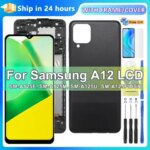 65 AMOLED Samsung A12 A125 LCD Display Touch Screen Digitizer Assembly Samsung A12 SM-A12F SM-A12F DSN with Frame (New)