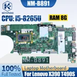 NM-B891 Lenovo X390 T490S Notebook Mainboard SRFFX i5-8265U RAM 8G 01HX898