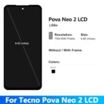 90Hz LCD Infinix Tecno Pova Neo 2 LG6n LCD Display Touch Screen Digitizer Panel Assembly Replacement Parts Pova Neo2 Screen (New)