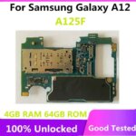 Mainboard For Samsung Galaxy A12 A125F A125U 32G 64G Unlocked Motherboard 128GB Chips Logic Board With Android System EU Version (New)