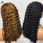 Upgrade 12A Double Drawn 280% Density 13x4 Lace Frontal Hair Wig Burmese Curl Human Hair Wigs Natural Color Curly Hair Wig (New)