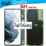 6.2 High Quality AMOLED LCD Samsung S21 SM G990FSM G990F/DS Touch Screen Display samsung S21 with Back Glass Bangladesh (New)