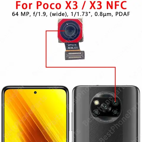 S8f9a6c74ce464ed4af01ce4cce2cddfeZ_480x480q75 Rear Back Camera Xiaomi Poco X3 GT NFC PocoX3 PocoX3GT PocoX3NFC Camera Module Backside View Replacement Spare Parts (New) - Image 1