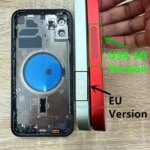 Back Housing iPhone 14 Pro Back Battery Door Rear Glass + Middle Frame Cover SIM Tray Side Key Replacement CE Logo (New)