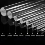 1/2/5/10Pcs Clear Acrylic Solid Rod DIY Craft Architectural Model Material Acrylic Transparent Rod Length 100-300mm (New)