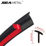 SEAMETAL Car Rubber Seal Strip for Fender Flare Arch Small Slanted T-Type Seal Edge Gap Strips Waterproof Soundproof Protection (New)