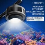 Kassray V9 96W Full Spectrum Marine Reef Coral Light 6-Way WIFI Smart Led Light for Marine Saltwater Coral Tank (New)