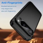 Google Pixel 10 9 Pro XL Rubber Carbon Fiber Soft TPU Silicone Back Cover Google Pixel 8 7 Pro 9A 8A 7A 6A Phone Case (New)