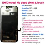 180days Warranty GX OLED iPhone 13 Screen Replacement Phone Mobile Display Touch Digitizer Assembly Repair Kit LCD Wholesale (New)