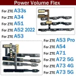 Power On Off Volume Side Button Key Flex Cable ZTE A33s A34 A51 A52 A53 A54 A71 A72 A73 Pro 4G 5G 2022 Bangladesh (New)