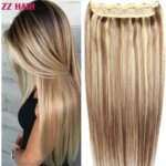 ZZHAIR 100% Brazilian Human Remy Hair Extensions 16"-24" 1Pcs Set 100g-200g One Piece 5 Clips In Natural Straight (New)
