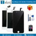 For iPhone 5 5C 5S SE 6 6S 7 8 Plus LCD Display Touch Screen Replacement For iphone 7G 7P 8G 8 Plus LCD Screen Tempered Glass (New)
