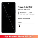 68'' LCD Huawei Nova 11i LCD MAO-LX9 MAO-LX9N Display Touch Screen Digitizer Assembly Replacement Nova11i Display (New)