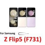 For Samsung Galaxy Z Flip5 Flip 5 F731 F731B Phone New Housing Chip SIM Card Tray Slot Holder Pocket Parts Black Gold Purple (New)