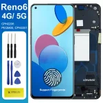 Reno6 AMOLED Screen Parts OPPO Reno6 5G CPH2251 PEQM00 LCD Display Touch Screen Oppo Reno6 4G CPH2235 Screen Replacement Bangladesh (New)
