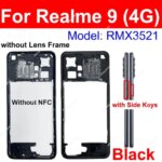 Middle Housing Frame Realme 9 4G 9 Pro Plus Middle Housing Frame Cover Holder Bezel with Side Button with NFC Repair Parts (New)
