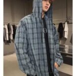 Long Sleeved Sun Protection Clothing For Men Women Summer American Retro Plaid Outdoor Lightweight Hooded Fishing Shirt (New)