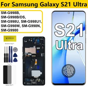 S92371cad566c4ff5b4222d28948814efU_300x300q75-1 AMOLED Samsung Galaxy S21Ultra G998B G998N G998U LCD Display Touch Screen Digitizer with Frame Samsumg S21 Ultra 5G LCD Bangladesh (New) - Image 1