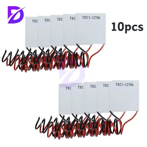 S92b8821eba344e30955f46dc34bc6458O_480x480q75 10 5 2 1PCS DC12V 60W TEC1-12706 TEC112706 Heat Sink Thermoelectric Cooler Cooling Pad Peltier Plate Module (New) - Image 1