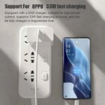 33W SuperVOOC USB Charger OPPO Find X9 X8 Pro K13 Reno 12 Realme 15 OnePlus 13 13R Nord 5 Type C Cable Fast Charging Adapter (New)