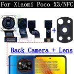 Rear Camera Module Flex Cable Xiaomi Poco X3 NFC Front Selfie Small Facing Main Back Camera Lens Glass (New)