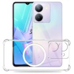 Vivo Y36 Y36i Y37 Case Magnetic Wireless Charger Sticker Shockproof Clear Soft Silicone Phone Case Vivo Y37M Y 36 Cover (New)