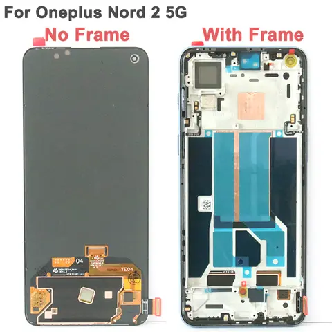 S94667b6712fd4cba8af03b01f482bf0cU_480x480q75 Tested 6.43 Inches AMOLED Display For OnePlus Nord 2 5G LCD Touch Screen Digitizer Assembly DN2101, DN2103 Model (New) - Image 1