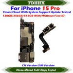 Physical SIM / ESIM Version Mainboard Full Chips For iPhone 15 Pro Motherboard Support IOS Update Clean iCloud Logic Board (New)