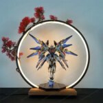 Anime Mobile Suit Warm Light LED Ring Lamp USB Socket Display Bracket Light Ring Christmas Gifts (New)