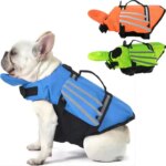 Dog Life Jacket Reflective Adjustable Summer Large Dogs Swimwear Safety Vest Surfing Sailboat Enhanced Buoyancy Pet Life Jacket (New)
