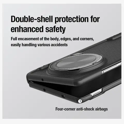 S955bd7e52deb4e5b808f9e0498b93d20B_480x480q75 Nillkin Vivo X Fold 3 Super Frosted Shield Prop Case Lens cover bracket protective case phone case (New) - Image 1