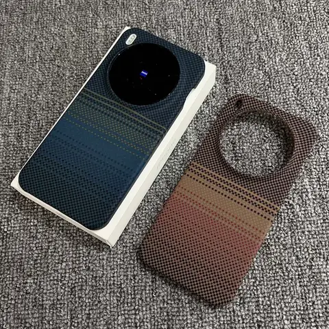 S9594e8c8c7bf40faa64c161c2ebe94baM_480x480q75 Ultra Slim Carbon Fiber Kevlar Pattern Magnetic Phone Case for Vivo X300 X200 Pro Ultra mini Wireless Charge Protect Hard Cover (New) - Image 1