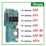 New For Samsung A02 A02S A12 A21 A22 A32 4G 5G USB Charger Port Jack Dock Connector Charging Board Flex Cable With Microphone (New)