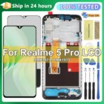 6.3” OEM For OPPO Realme 5 Pro 5Pro LCD With Frame RMX1971 Display Touch Screen Assembly Replace For Realme 5 Pro Screen (New)