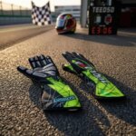 Karting Gloves Elastic Cuff Full-Finger Driving Gloves Sports Accessory Reinforced Palm Ergonomic Fit (New)