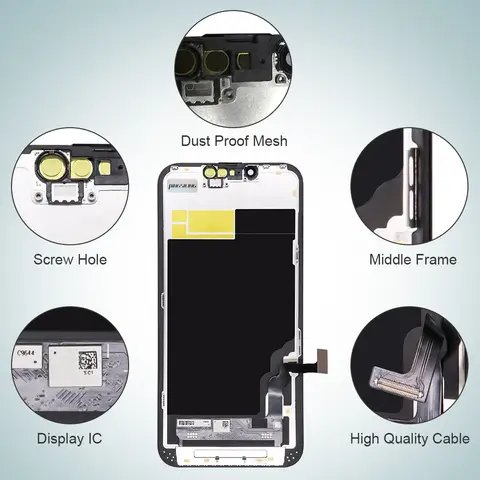 S96c25162f4014b759d8732157c9301fbm_480x480q75 INCELL For iPhone X LCD XR XS Max OLED For iPhone 11 12Pro Display 12 13 MINI 13 PRO MAX Display 14 Pro Max 15 Replacement Parts (New) - Image 1