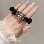 Trendy Sparkling Crystal Hair Rope Versatile Korean Style Hair Loops High-End Feel Rubber Band Tie-Up Hair Accessories (New)
