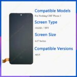 667 OLED Nothing CMF Phone 1 LCD Display A015 Touch Screen Digitizer Nothing CMF 1 A015 LCD Display Replacement Parts (New)